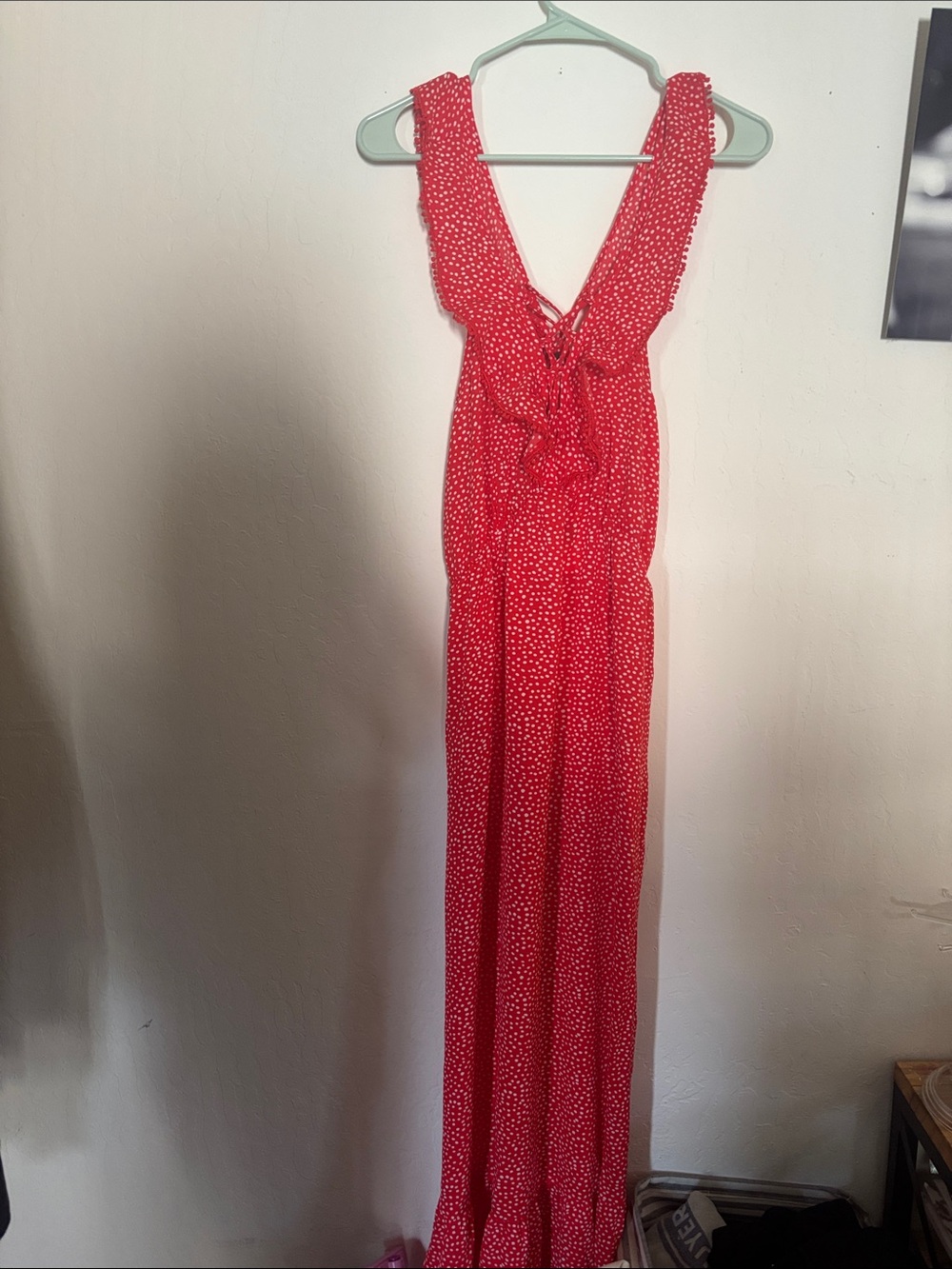 Red Polka Dot Maxi Dress - Women's Summer Maxi